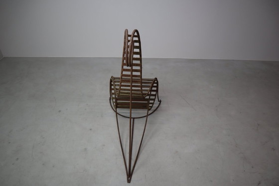 Image 1 of Set of three sculptural iron chairs, in the style of André Dubreuil