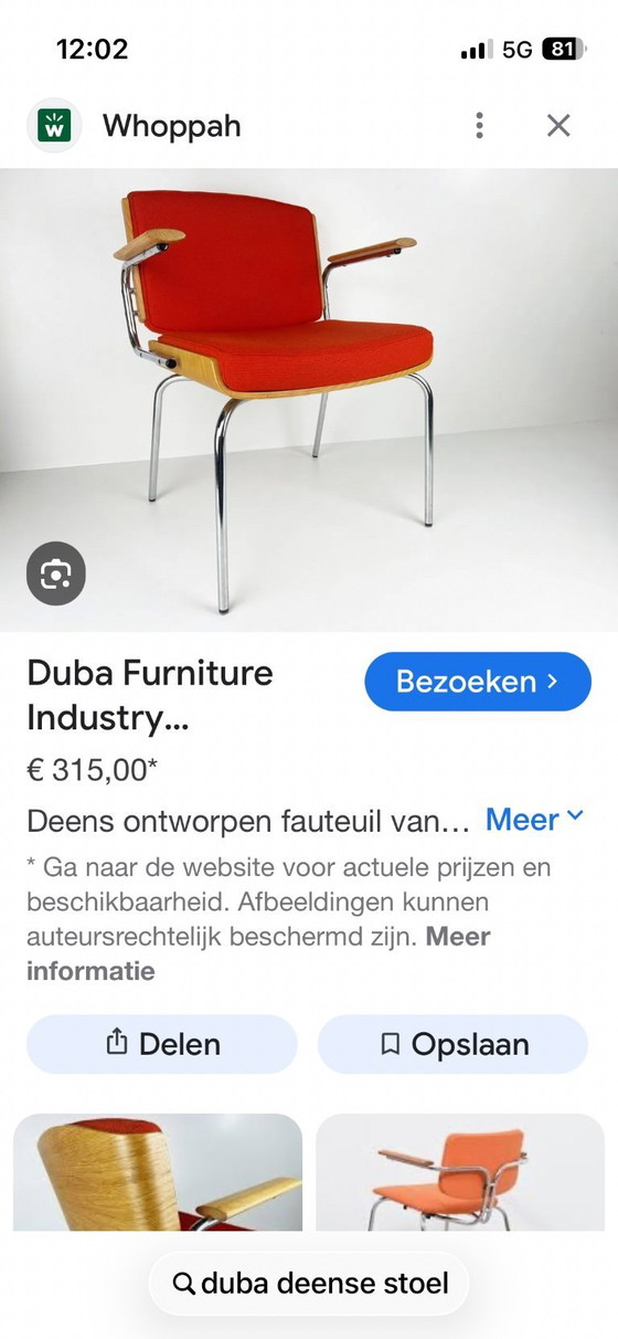 Image 1 of 8x Duna Danish Design Chair 1970s and Table