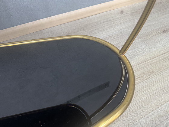 Image 1 of Vintage serving trolley with smoked glass tops