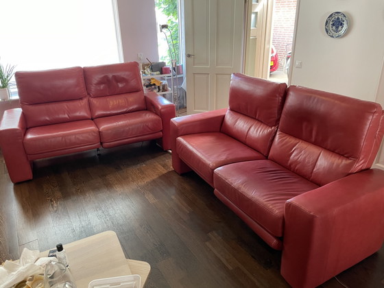 Image 1 of Divano Concept Plus con 2 posti e mezzo, colore rosso relax (Grand Classic)