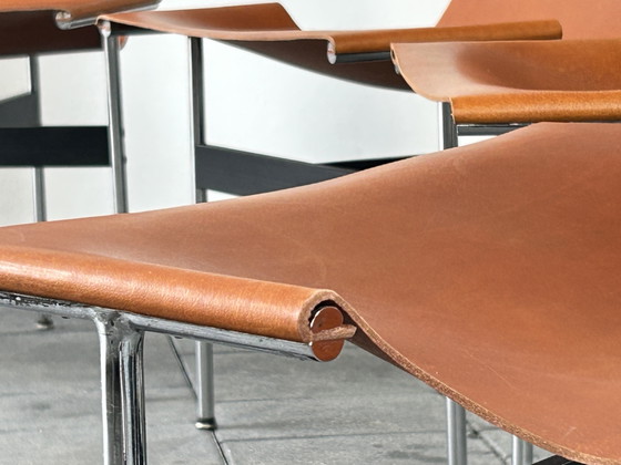 Set of 6 T-Chairs Designed by Katavolos, Litell & Kelly for Laverne, 1950s – ifc, Dining chairs, Leather (photo 4 of 11)