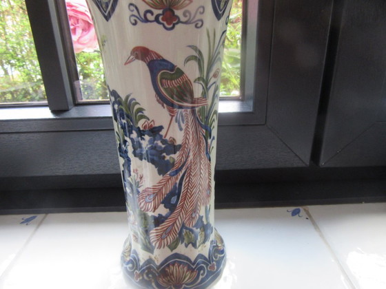Image 1 of Boch "Vieux Rhodes" tall vase 26 cm handworked. 50's, vintage