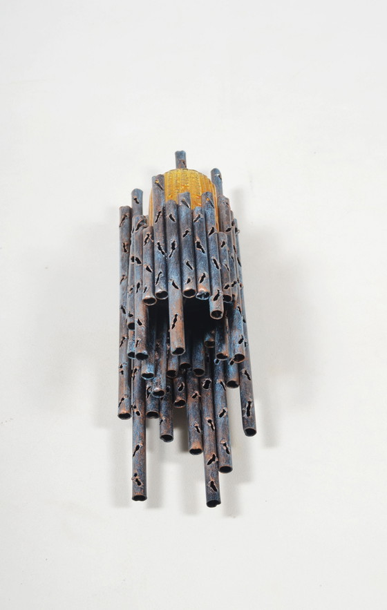 Image 1 of Brutalist Muurlamp Ontworpen Door Marcello Fantoni, Jaren '60