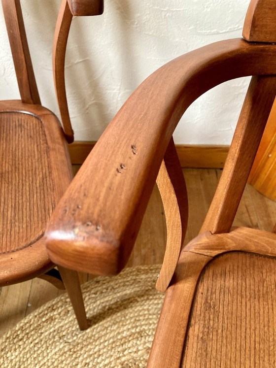 Image 1 of Coppia di sedie Stella vintage in legno, anni '50