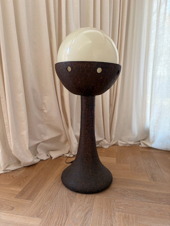 Image 1 of Large Doria Leuchten Vintage Ceramic Brutalist Floor Lamp