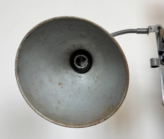 Image 1 of Grijze industriële schaarwandlamp van Elektroinstala, jaren 60