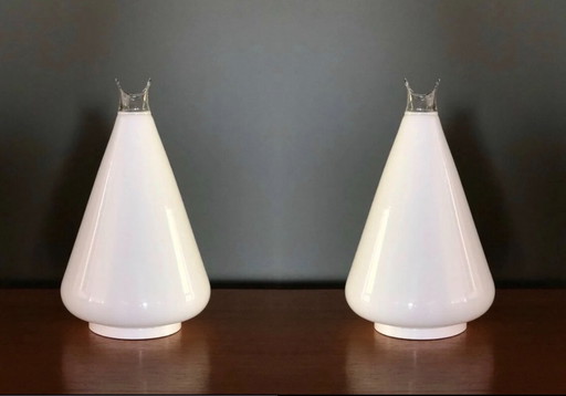 Noti Massari Paar Buto-Lampen, Leucos-Edition, Italien 1971, Muranoglas