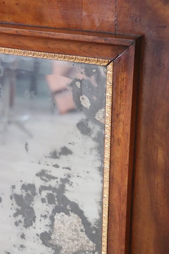 Image 1 of Antique Wall Mirror in Walnut, Empire Period Early 19th Century