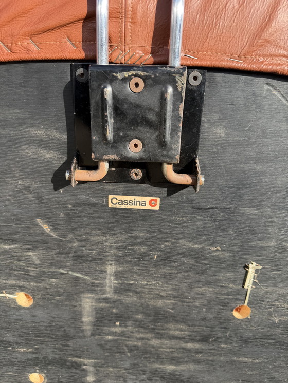 Image 1 of Cassina Soriana original de los años 70 de 4 plazas + 2x1 plazas Tobia & Afra Scarpa en cuero coñac