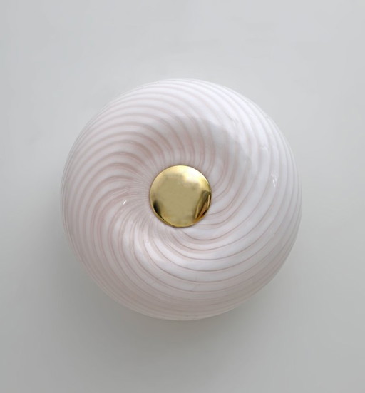 Model 048 Murano Glass Ceiling or Wall Lamp by Leucos, Italy, 1970s