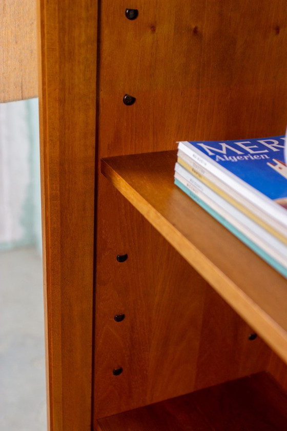 Image 1 of Vintage platenkast, boekenkast, ladekast, dressoir, midden van de 20e eeuw