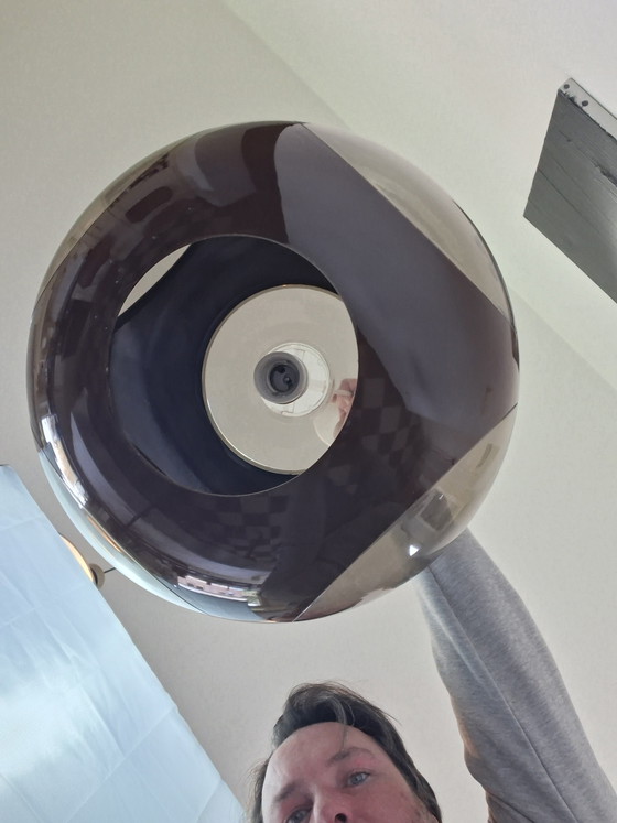 Image 1 of Massive Bug Eye brown vintage space age lamp