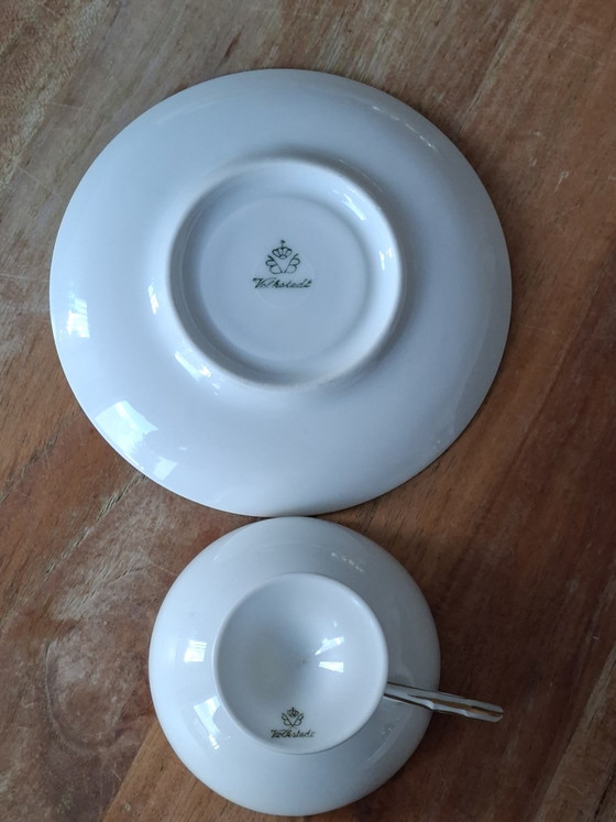 Unique Antique HAPAG Shipping Souvenir Set (1938) – Volkstedt Porcelain & 800 Silver – Decorative Objects (photo 3 of 9)