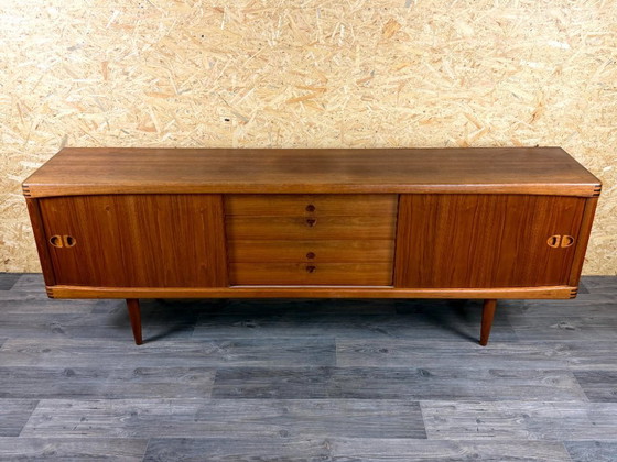 Image 1 of Teakhouten dressoir/credenza uit de jaren 60/70 van H.W. Klein Bramin, Deens modern design.