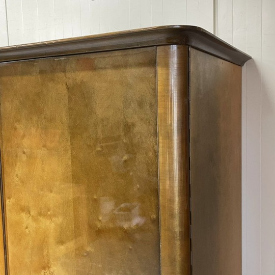 Image 1 of Vintage mid-century 4-door gloss wardrobe, demountable