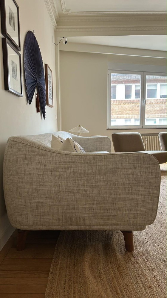 Giorgetti Drive Sofa Design Carlo Colombo, Stoff, Holz, Beige (Foto 3 von 5)