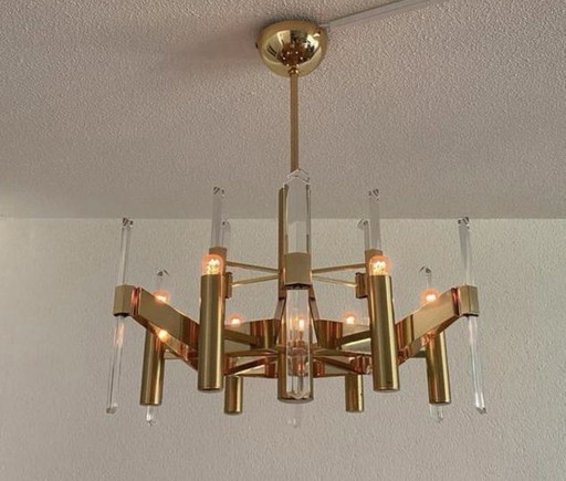 Vintage Gaetano Sciolari ceiling lamp 70's