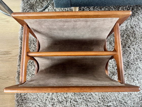 Image 1 of Aksel Kjersgaard portariviste portagiornali vintage della metà del secolo moderno design danese in teak doppio contenitore