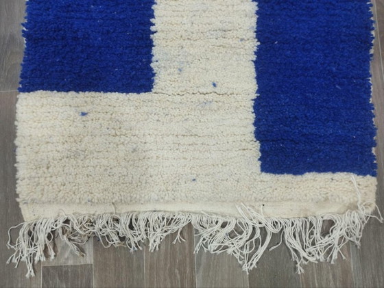 Image 1 of Tapis marocain en laine naturelle 200cmx100cm