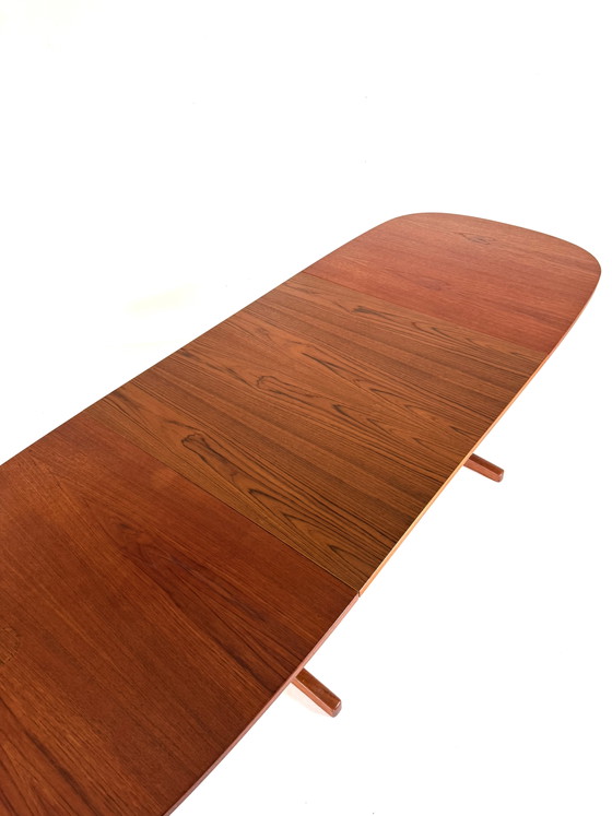 Vintage XL verlengbare Deense teakhouten eettafel ‘60 – Tavoli da pranzo, Wood (photo 10 of 15)