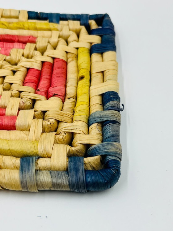 Image 1 of Pair of vintage braided fiber trivets