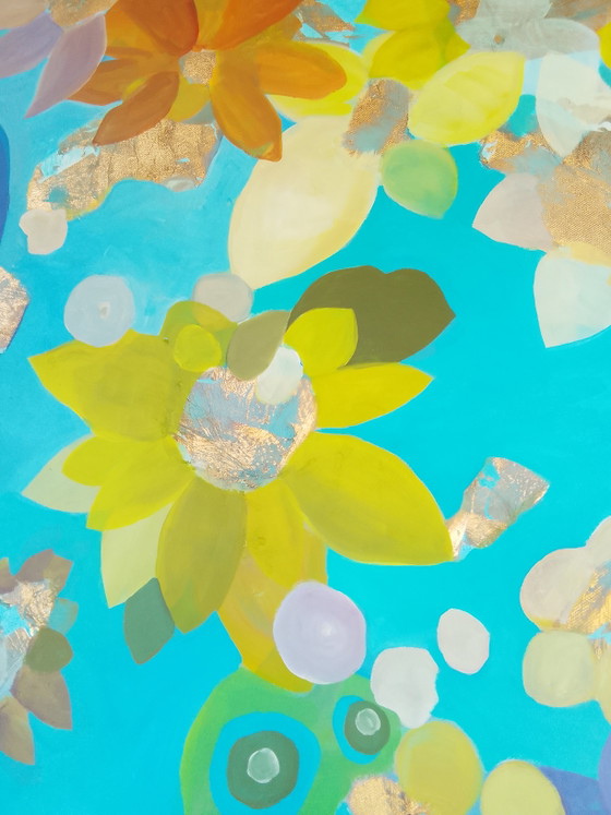 #Fields 147x97cm – joart, Paintings & Drawings, Gold, Canvas (photo 13 of 15)