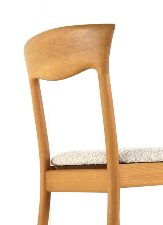 Image 1 of Set van 6 Juul Kristensen JK Denmark stoelen eetkamerstoelen vintage gestoffeerd