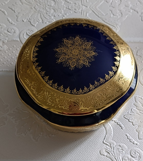 Portagioie in porcellana di Limoges, blu cobalto. – Oggetti decorativi, Porcelain (photo 4 of 11)