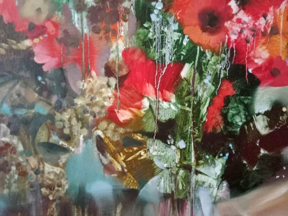 Original Oil Painting Abstract Figurative Girl Flowers Morning Symphony – Paintings & Drawings, Canvas (photo 11 of 13)
