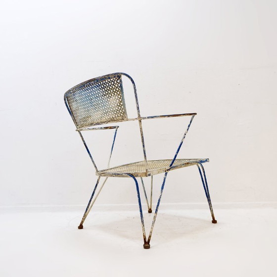 Image 1 of Poltrona vintage in metallo traforato degli anni '50