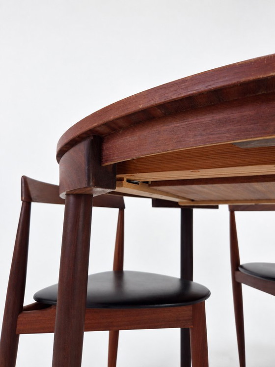 Salles à manger complètes Roundette en teck extensible par Hans Olsen pour Frem Røjle, Danemark années 1960 (photo 25 of 37)
