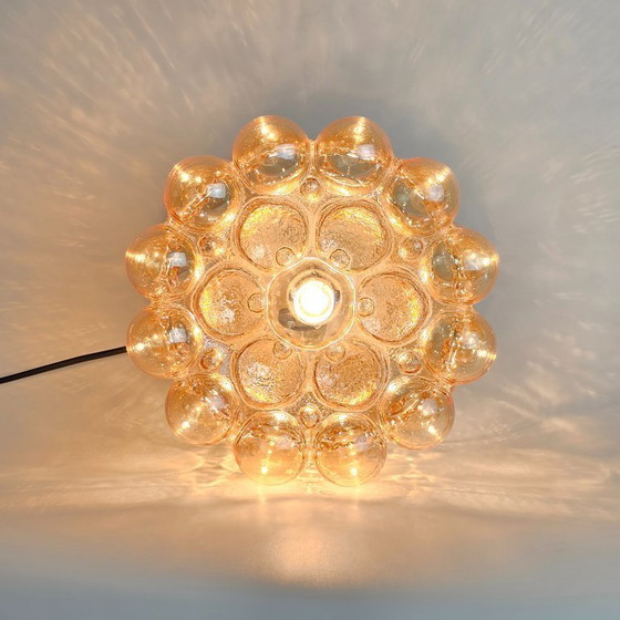 Image 1 of Vintage Bubbel wandlamp/plafondlamp – Glashütte Limburg – Helena Tynell – Ø 26 cm – Duitsland - plafonnière