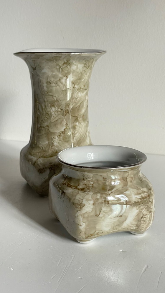 Image 1 of Karolina-Porzellanvasen, Polen, 1970er/80er Jahre