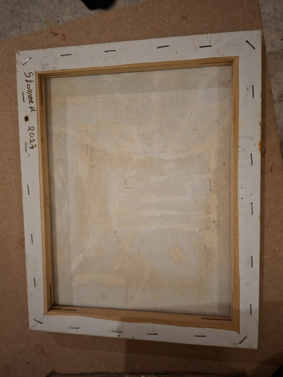 Stimmungsvolle Waldlandschaft – Farbenfrohes Gemälde mit Struktur – Stouwe K., Kunst, Wood, Canvas (photo 9 of 11)