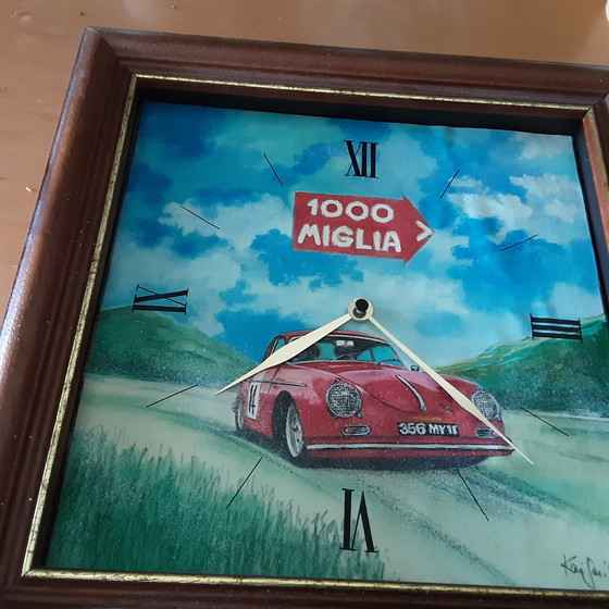 Image 1 of Wandklok 1000 Miglia, originele tekening door K. Gaedicke
