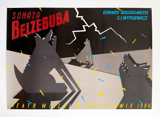 Image 1 of Sonata Belzebuba – Originele Poolse theaterposter (1983) - Czesław Kościelniak | Teatr Wielki Warschau | Groot formaat (67 × 95 