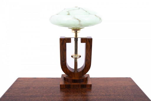 Art Deco Tisch-/Nachtlampe, Mitte des 20. Jahrhunderts aus Polen.