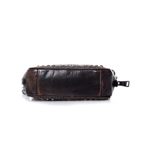 Image 1 of Borsa a tracolla vintage Prada Vitello con decorazioni a tema fotografico.