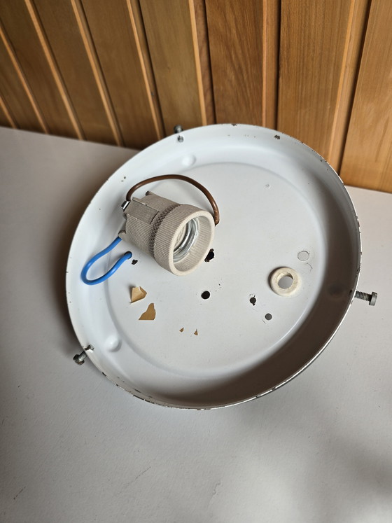 Image 1 of Vintage Honsel 'Ice Glass' Ceiling Lamp – 1970s