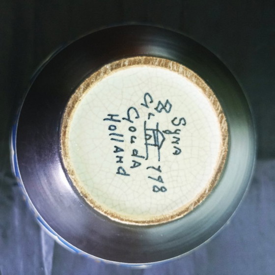 Image 1 of Art Deco Vase Sijna-Plateelbakkerij Zuid-Holland (1921) Mint condition.