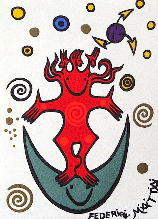 Federica MATTA Personnage rouge Siebdruck 1992