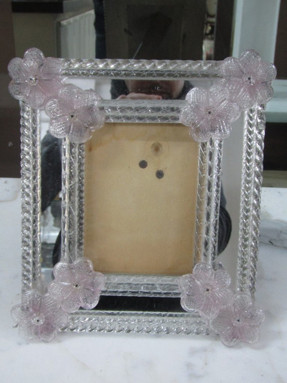 Image 1 of cornice porta foto vetro murano