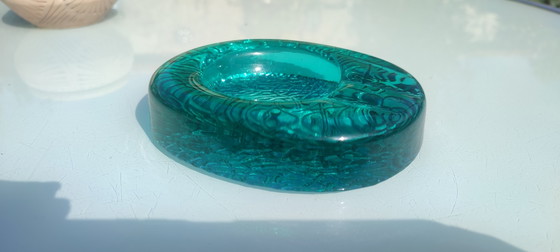 Kosta Boda Kunst Aschenbecher Massives Smaragdglas Ca.1970 – Dekorative Objekte (photo 2 of 15)