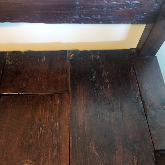 Image 1 of Einzigartige französische „Banc à Sel“ (Salzbank) aus dem 18. Jahrhundert – Eiche