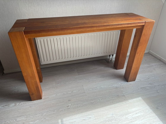 Image 1 of Handmade solid oak wall table