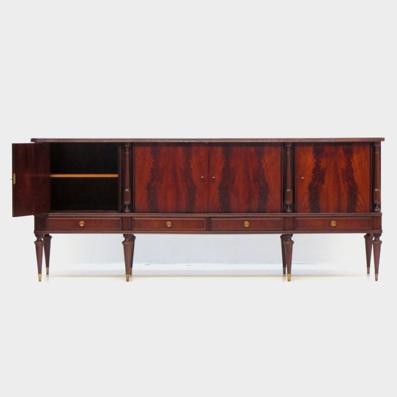 Image 1 of Vintage design dressoir in gevlamd mahonie