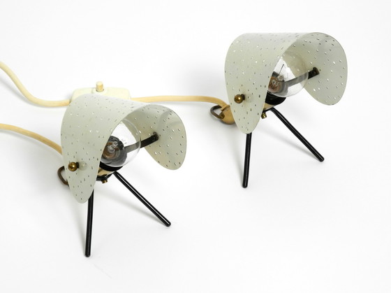 Image 1 of Coppia di splendide lampade da tavolo e da parete in ottone e metallo, in stile Mid-Century Modern, di Ernest Igl per Hillebrand