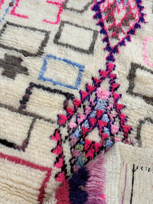 Berber Handmade Modern Moroccan Wool Berber Rug 150x230 cm – Moroccan Azilal Geometric Abstract – 100% Wool
