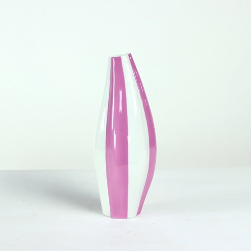 Pink & White Porcelaine Vase By Royal Dux, Czechoslovakia 1960s