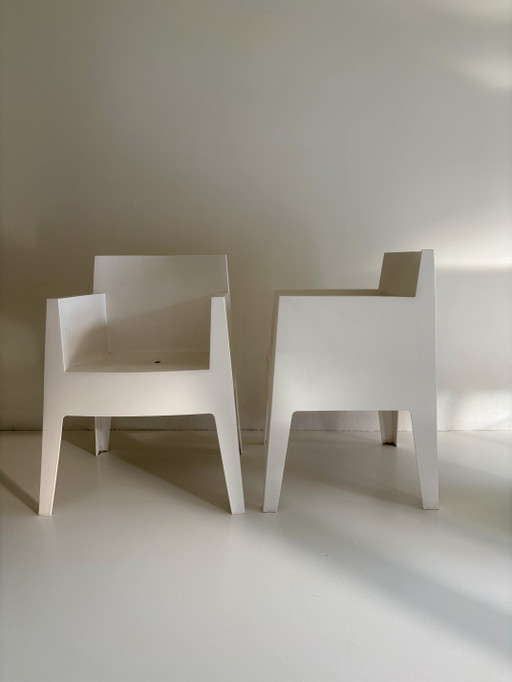 Driade Toy armchairs – design Philippe Starck – set of 2 – white